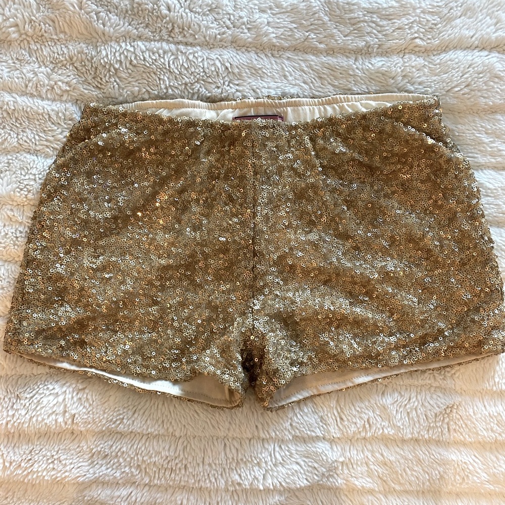 Gold Sequin Shorts